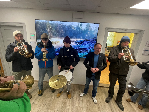 Silvesterblasen im Weitnauer Rathaus